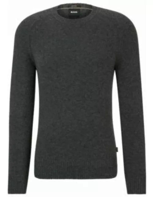 Regular-fit sweater in cashmere- Grey Men's Sweater