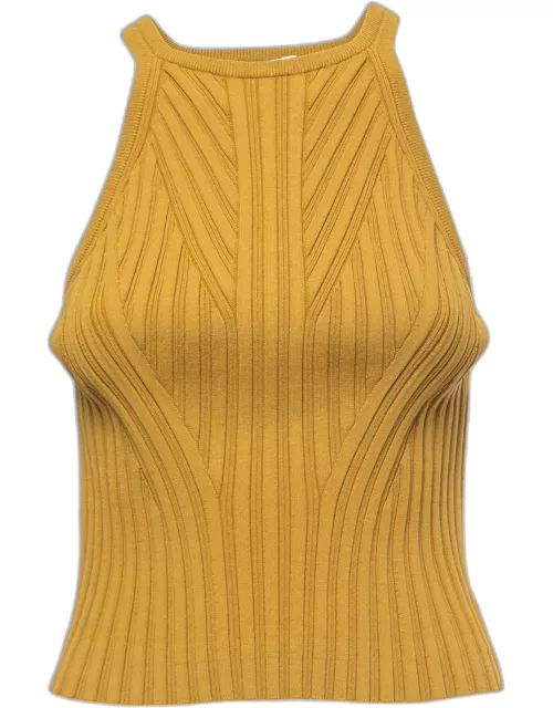 The Sei Yellow Ribbed Knit Sleeveless Top