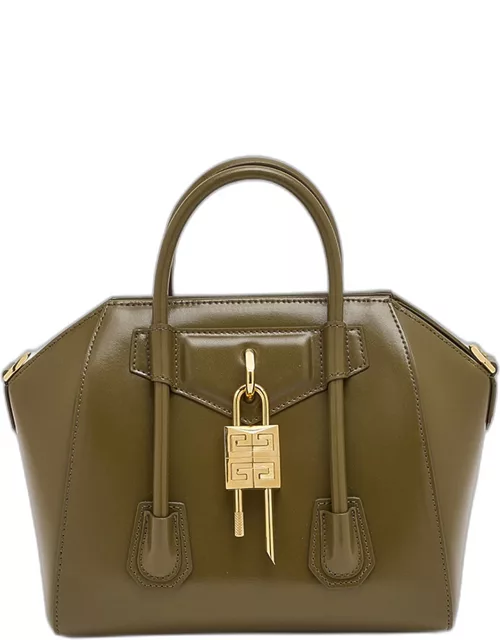 Antigona Lock Mini Top Handle Bag in Box Leather