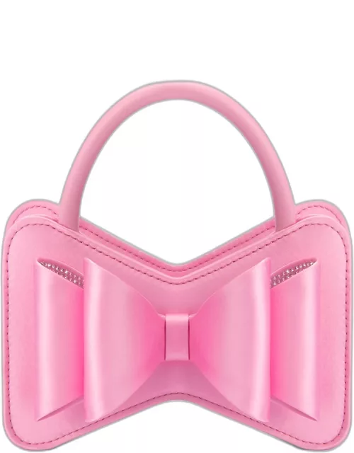 Le Cadeau Mini Bow Satin Top-Handle Bag