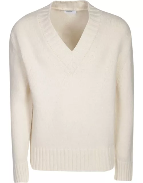 Lardini V-neck White Sweater