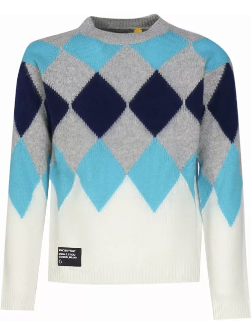 Moncler Argyle Sweater In Wool And Cashmere