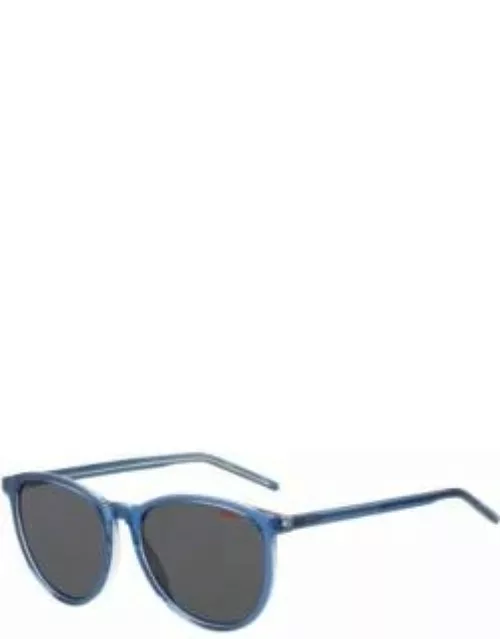 Blue-acetate sunglasses with logo details Men's Eyewear