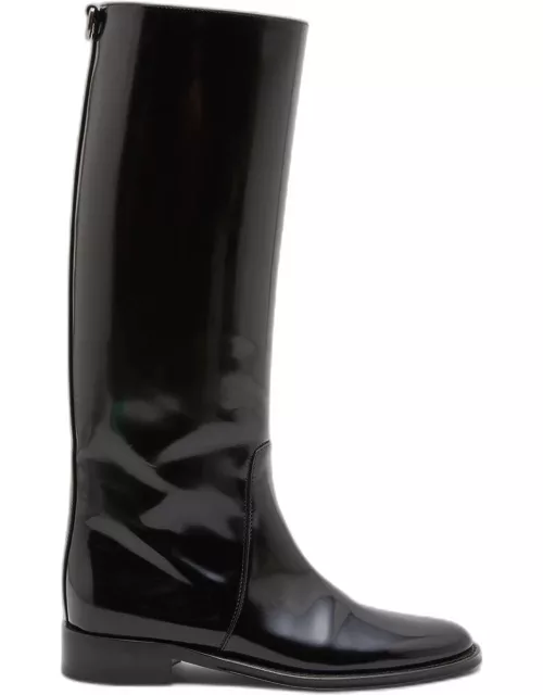 Hunt Knee-Length Patent Leather Boot