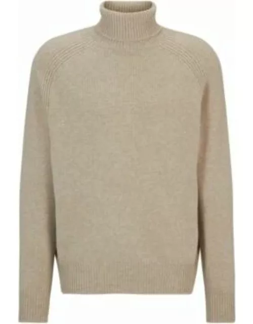 All-gender relaxed-fit sweater in virgin wool- White Men's Sweater