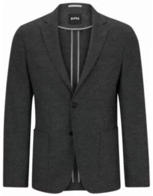 Slim-fit jacket in performance-stretch cloth- Dark Grey Men's Sport Coat
