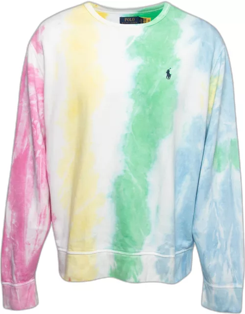 Polo Ralph Lauren Multicolor Tie-Dye Print Cotton Crew Neck Sweatshirt