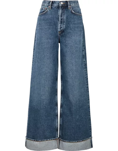 Agolde Dame Wide-leg Jeans - Dark Blue