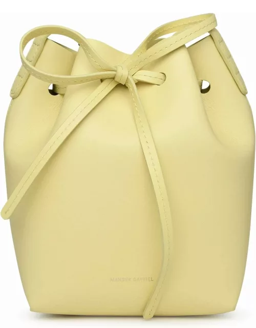 Mansur Gavriel Small Bucket Bag In Yellow Leather