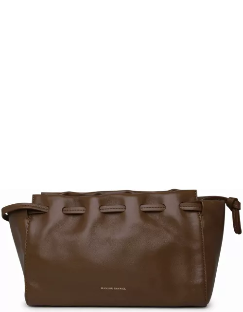 Mansur Gavriel bloom Small Brown Leather Crossbody Bag
