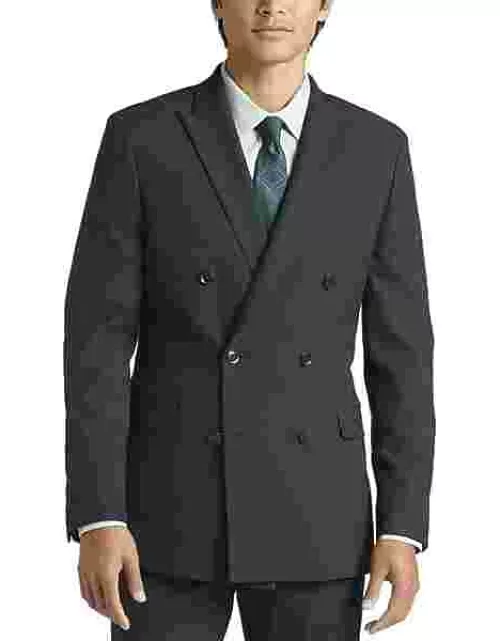 Egara Skinny Fit Men's Suit Separates Coat Dark Green Plaid