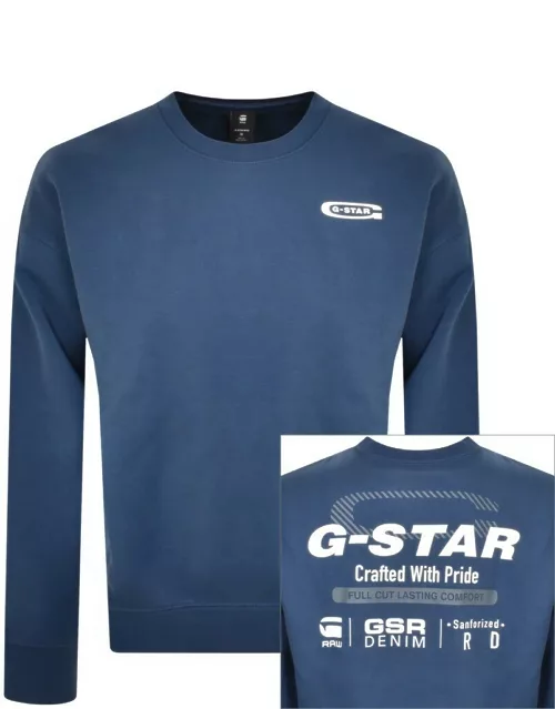 G Star Raw Old Skool Sweatshirt Blue
