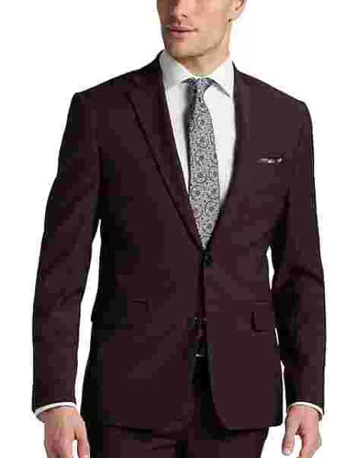JOE Joseph Abboud Big & Tall Skinny Fit Men's Suit Separates Coat Burgundy Red