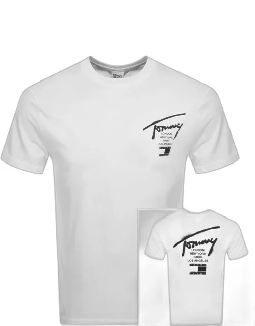 Tommy Jeans Logo T Shirt White