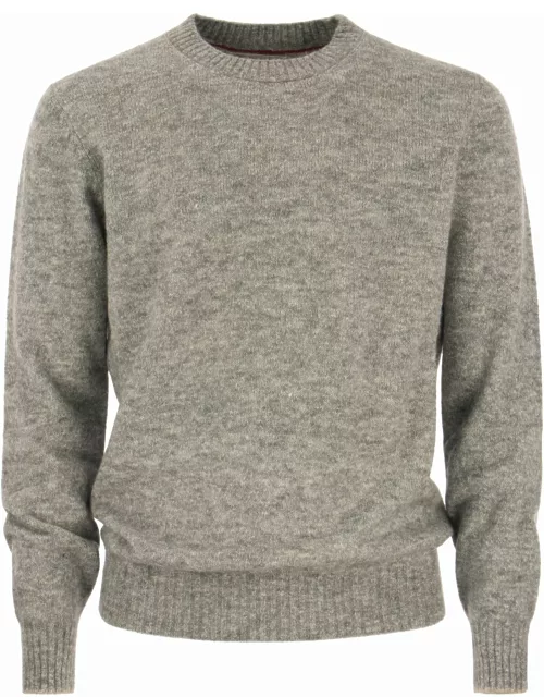 Brunello Cucinelli Crew-neck Sweater In Alpaca Cotton And Woo