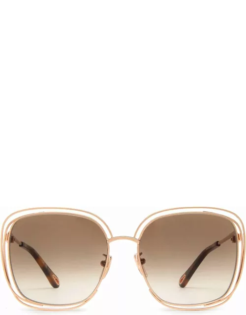 Chloé Eyewear Ch0077sk Gold Sunglasse