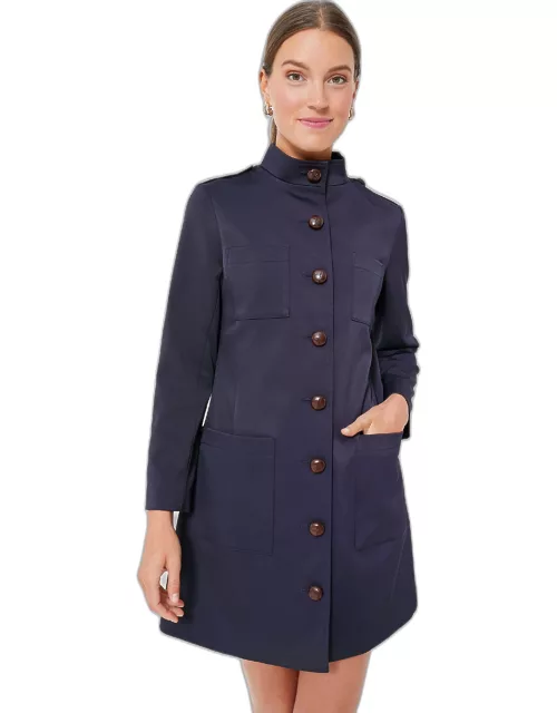 Navy Buttoned Darcey Dres
