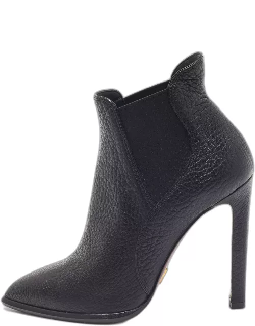Louis Vuitton Black Leather Ultimate Ankle Bootie