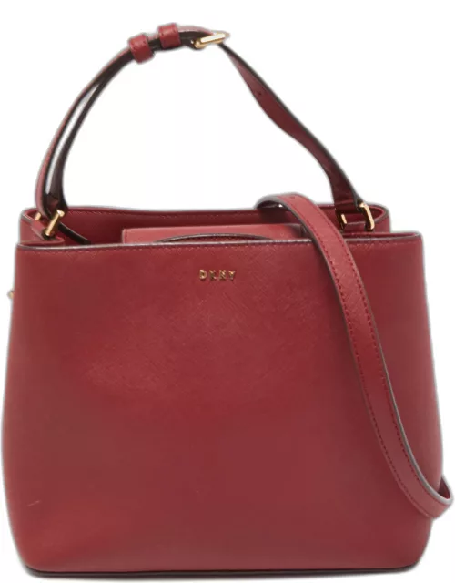 Dkny Red Leather Bryant Park Bag