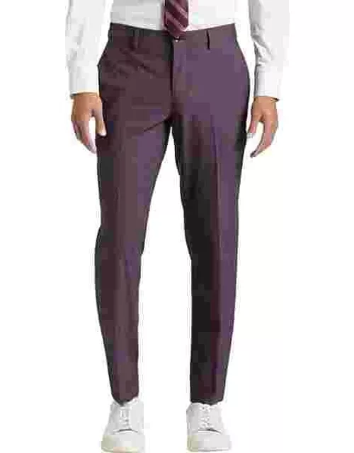 Egara Skinny Fit Men's Suit Separates Pants Purple