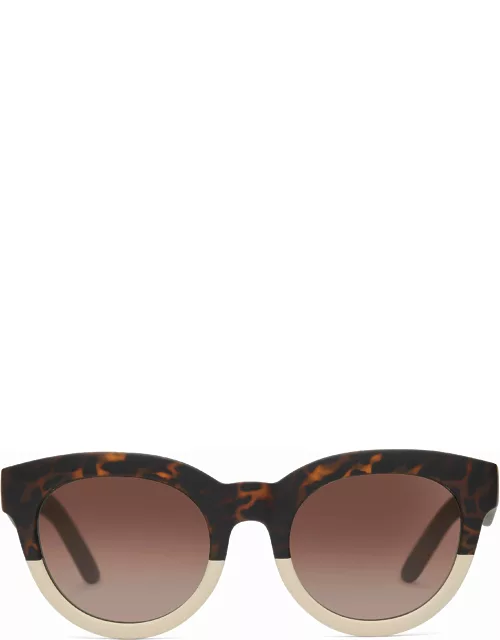 TOMS Women's Sunglasses Brown/Multi Brown Tortoise Print Florentin Traveler