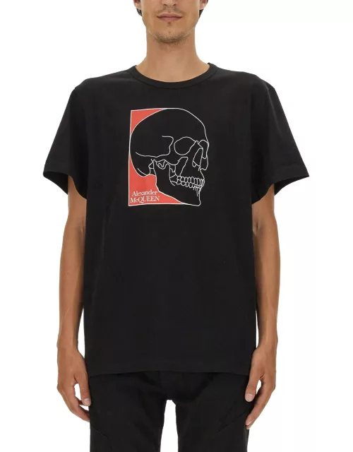 alexander mcqueen skull print t-shirt