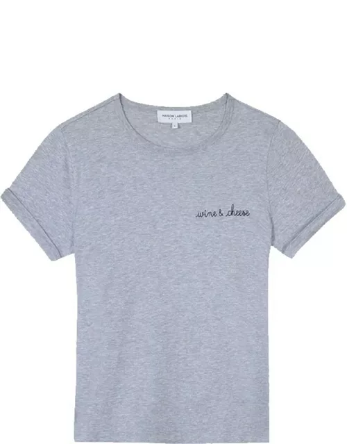 Wine and Cheese Poitou T-Shirt - Heather Grey