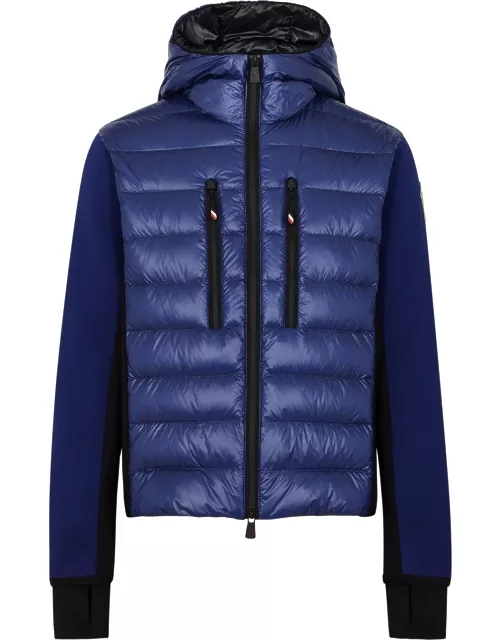 Moncler Grenoble Après-Ski Knitted And Quilted Shell Jacket - Blue