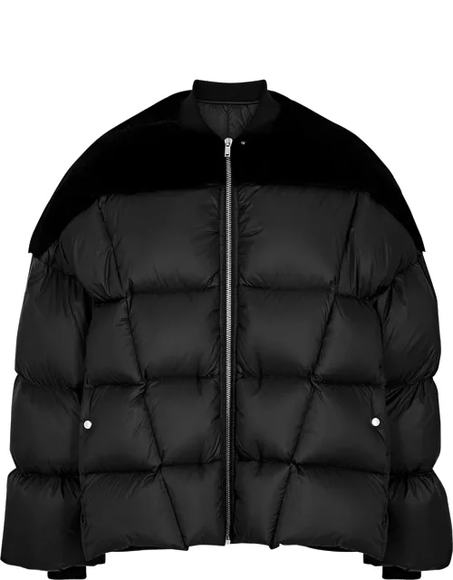 Rick Owens Shearling-panelled Quilted Shell Jacket - Black