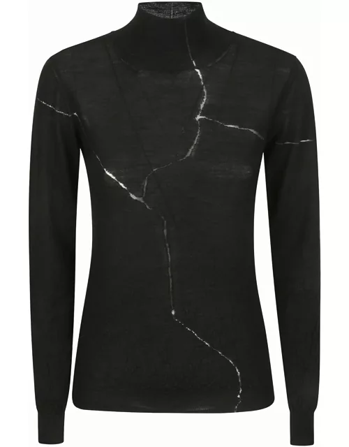 Stefano Mortari High Neck Sweater With Transparency