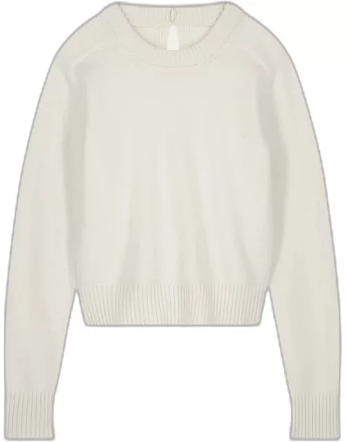 Open-Back Wool Cashmere Sweater