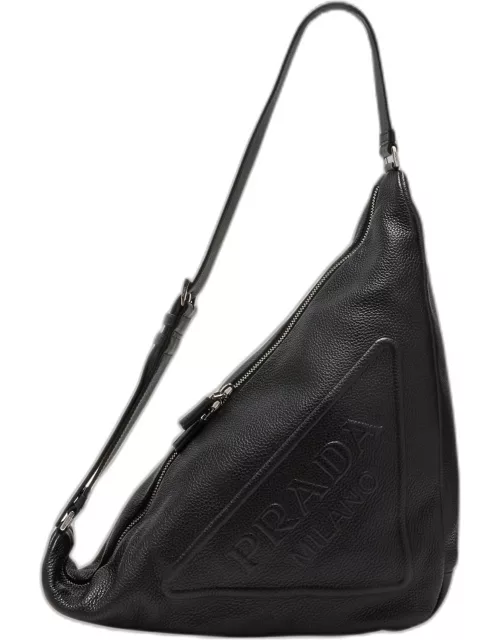 Men's Triangle Leather Shoulder Bag