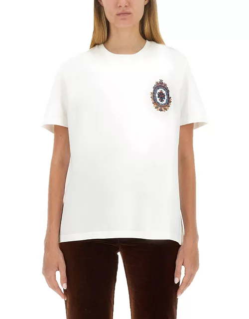 etro t-shirt with logo embroidery