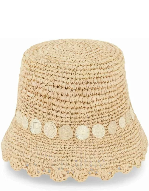 Beige hat with decoration