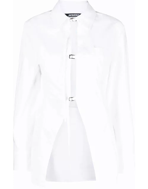 White shirt with buckle La Chemise Lavoir