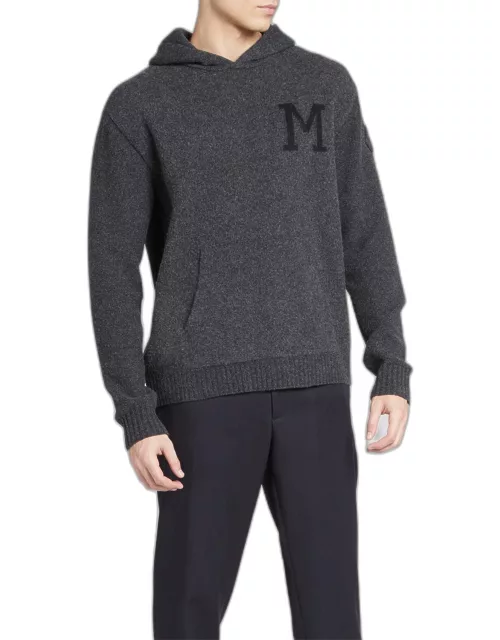 Men's Cashmere Hoodie With College