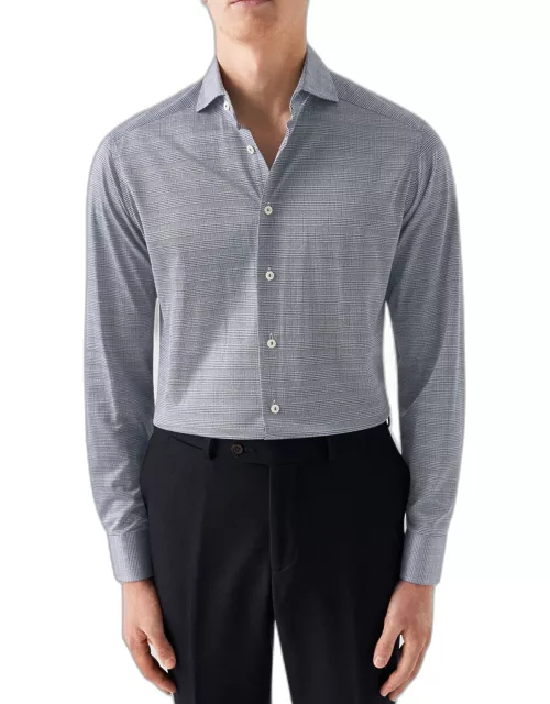 Men's Micro-Check Slim Fit Dress Shirt