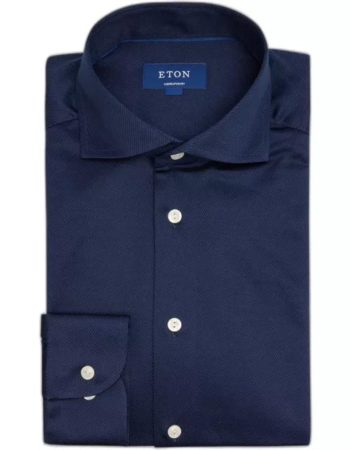 Men's Contemporary Fit Luxe Knit Dress Shirt