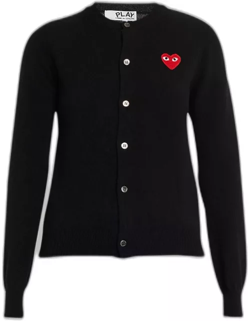 Wool Heart Logo Cardigan Sweater