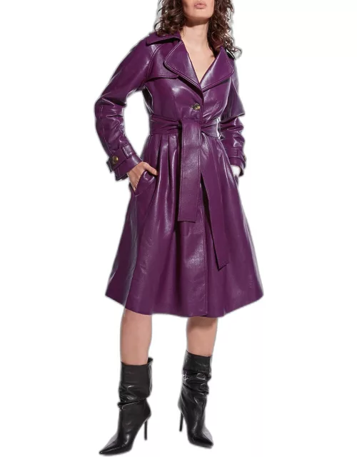 Darcy Recycled Leather Trench Coat