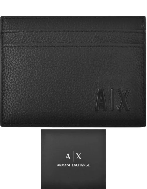 Armani Exchange Leather Card Holder Black