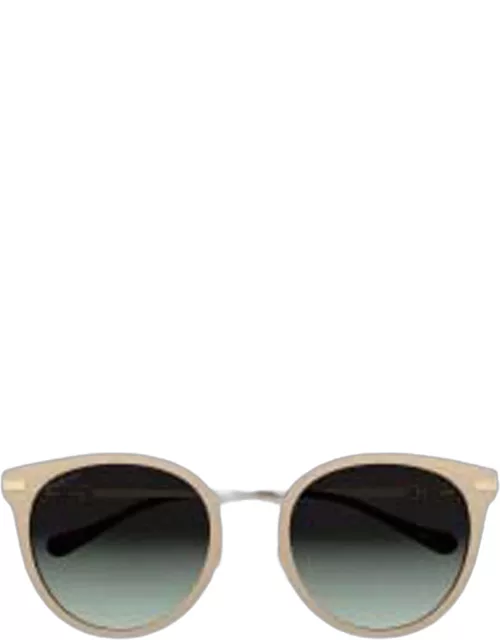Gucci Ivory / Beige - GG1015 horsebit round-frame sunglasse