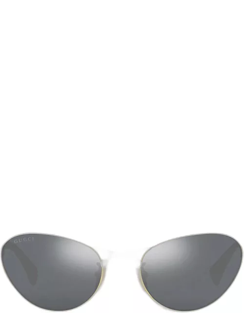 Gucci GG1131S Metal Cat Eye-Frame Sunglasse