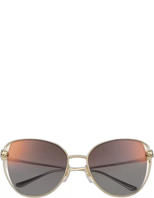 Cartier Gold - Butterfly Shaped Panther Sunglasse
