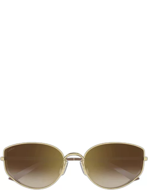 Cartier Gold CT0300S-002 Cat Eye Sunglasse