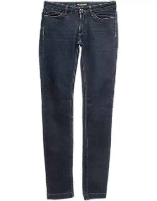 Dolce & Gabbana Navy Blue Denim Cute Jeans S Waist 26"