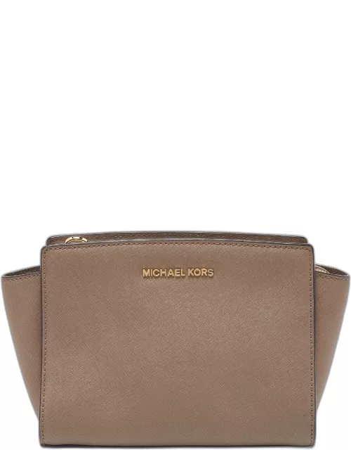MICHAEL Michael Kors Beige Leather Medium Selma Crossbody Bag