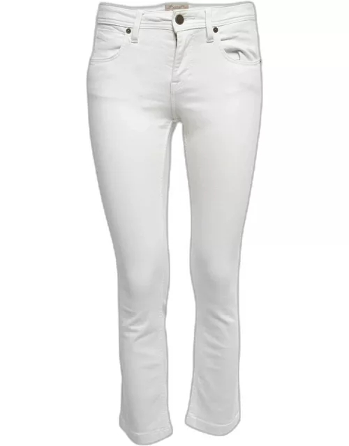 Burberry Brit White Denim Alperton Cropped Jeans S Waist 27"