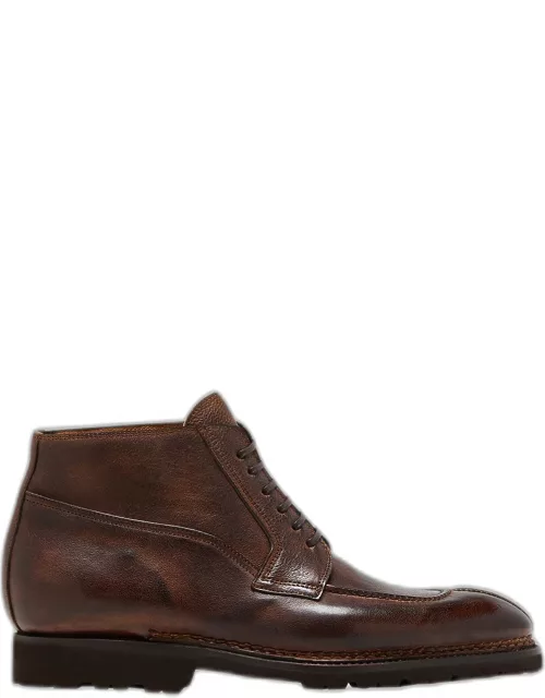 Men's Magnifico Burnished Leather Lace-Up Boot