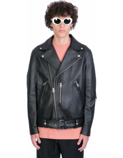 Acne Studios Biker Jacket In Black Leather